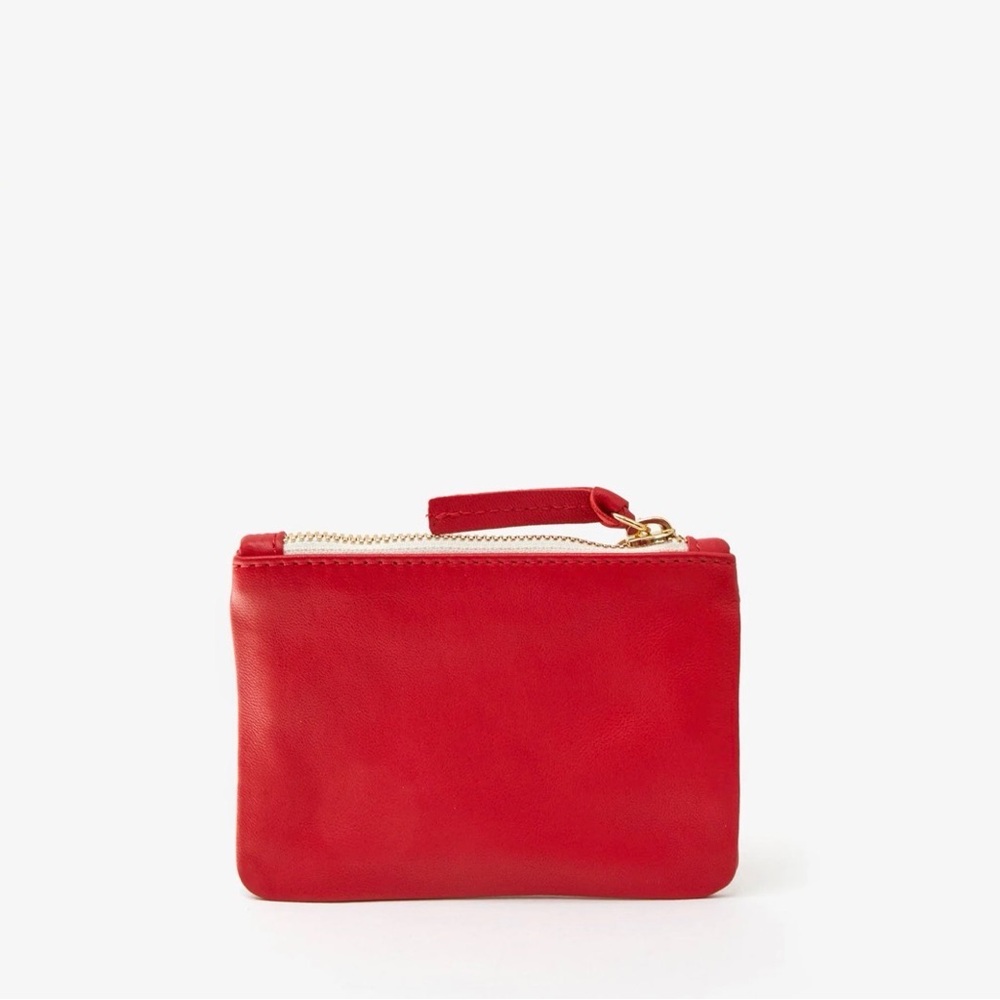 SOLD OUT Clare V Red 'Liberez Les Sardines' coin clutch NWT - Picture 3 of 9
